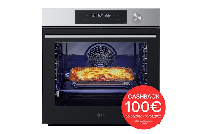 Foto frontale del forno LG WSED7613S, con bollo cashback